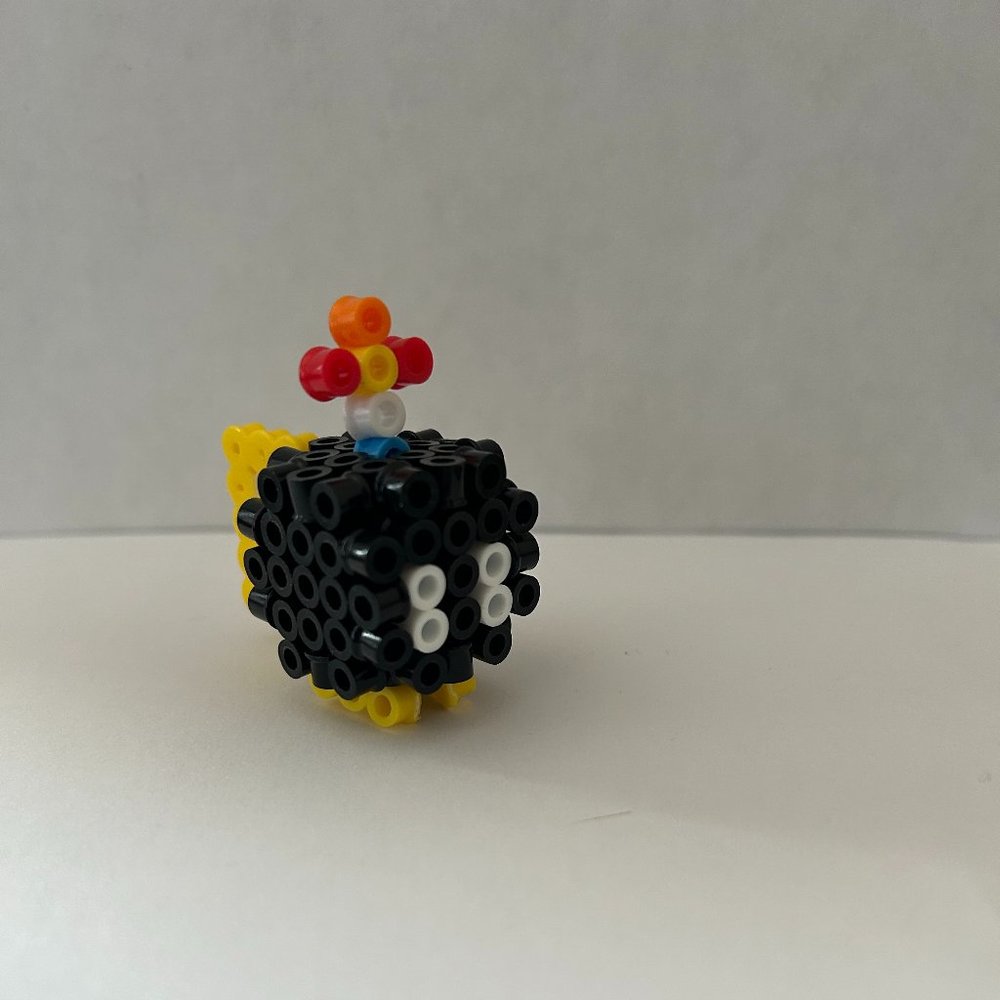 3D Perler Bead Mini Figurine of a Bob-omb